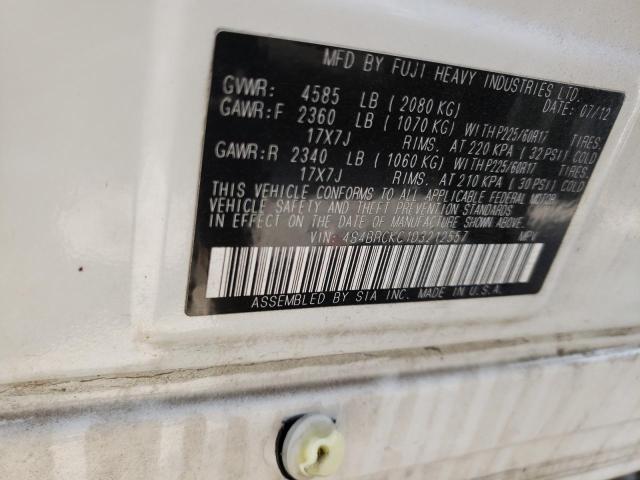 Photo 10 from auction – 2013 SUBARU OUTBACK 2. with VIN 4S4BRCKC1D3212557