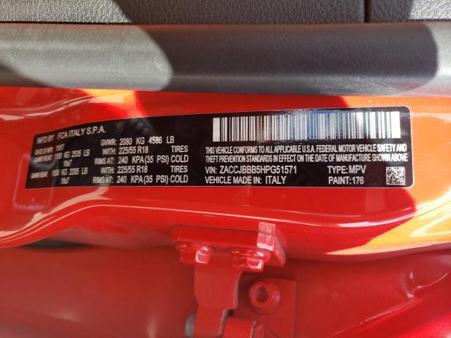 Photo 10 from auction – 2017 JEEP RENEGADE L with VIN ZACCJBBB5HPG51571