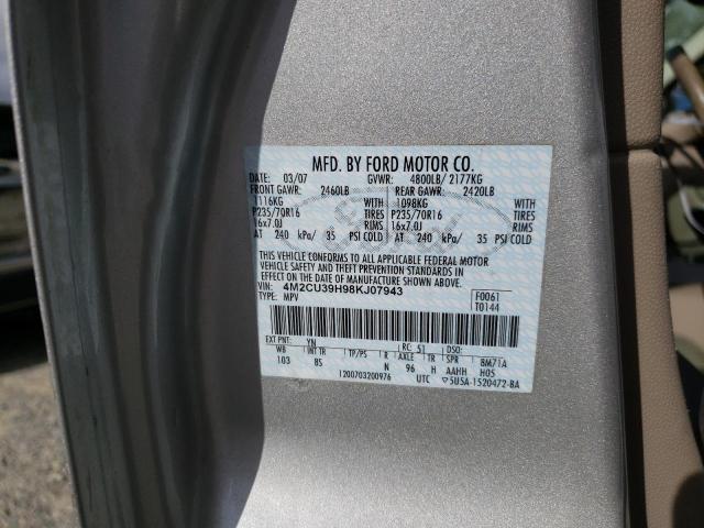 Photo 10 from auction – 2008 MERCURY MARINER HE with VIN 4M2CU39H98KJ07943