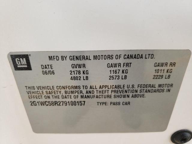 Photo 10 from auction – 2007 CHEVROLET IMPALA LT with VIN 2G1WC58R279100157