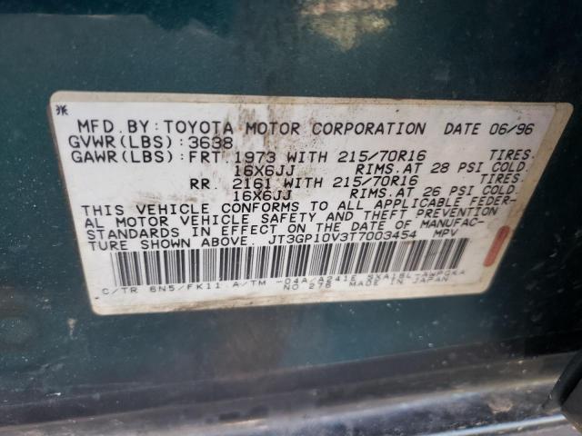 Photo 10 from auction – 1996 TOYOTA RAV4 with VIN JT3GP10V3T7003454