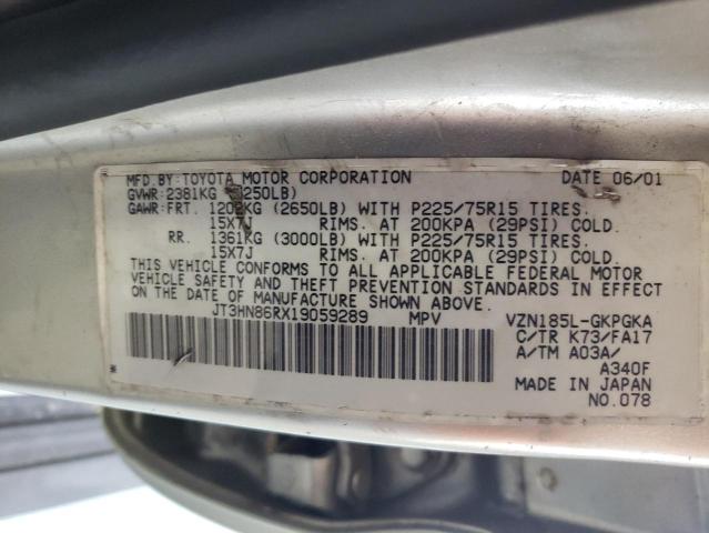 Photo 10 from auction – 2001 TOYOTA 4RUNNER SR with VIN JT3HN86RX19059289