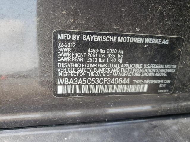 Photo 10 from auction – 2012 BMW 328 I with VIN WBA3A5C53CF340644