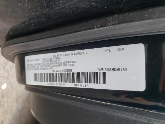 Photo 10 from auction – 2009 SUBARU LEGACY 2.5 with VIN 4S3BL616797232993