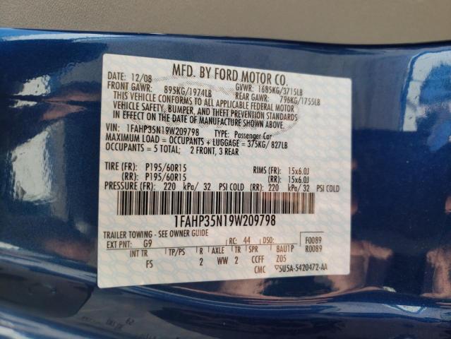 Photo 10 from auction – 2009 FORD FOCUS SE with VIN 1FAHP35N19W209798