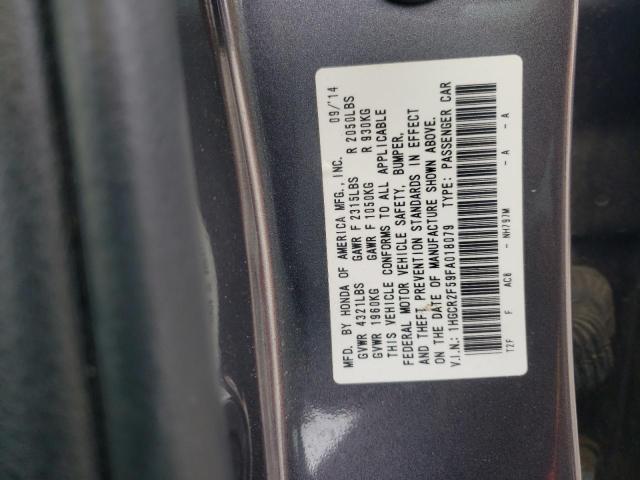 Photo 10 from auction – 2015 HONDA ACCORD SPO with VIN 1HGCR2F59FA018079