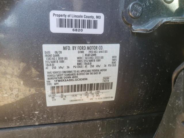 Photo 10 from auction – 2020 FORD EXPLORER P with VIN 1FM5K8AB8LGC83656