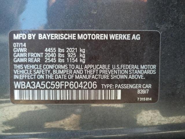 Photo 10 from auction – 2015 BMW 328 I with VIN WBA3A5C59FP604206