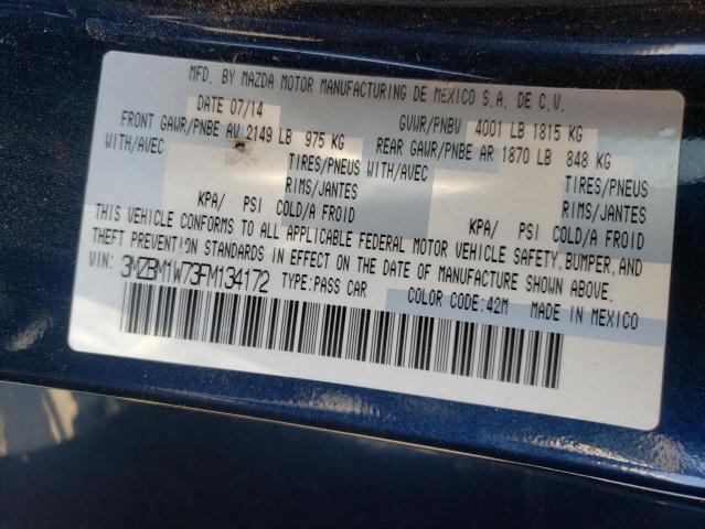 Photo 10 from auction – 2015 MAZDA 3 GRAND TO with VIN 3MZBM1W73FM134172