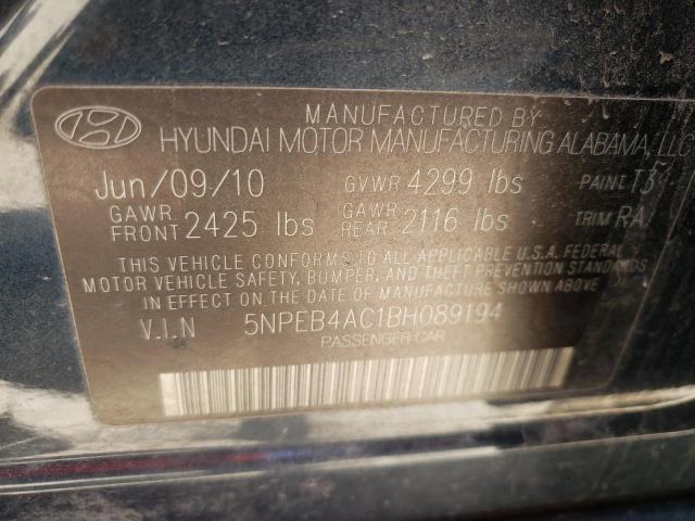 Photo 10 from auction – 2011 HYUNDAI SONATA GLS with VIN 5NPEB4AC1BH089194