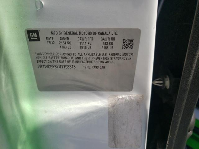 Photo 10 from auction – 2013 CHEVROLET 4 DR with VIN 2G1WC5E32D1198813