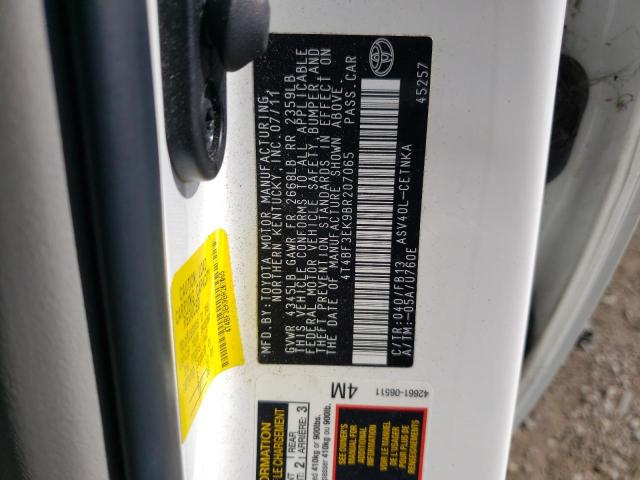 Photo 10 from auction – 2011 TOYOTA CAMRY BASE with VIN 4T4BF3EK9BR207065