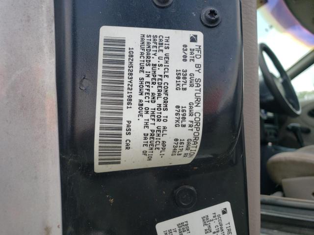 Photo 10 from auction – 2000 SATURN SL1 with VIN 1G8ZH5283YZ219861