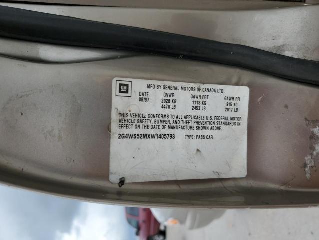 Photo 10 from auction – 1998 BUICK CENTURY CU with VIN 2G4WS52MXW1405793