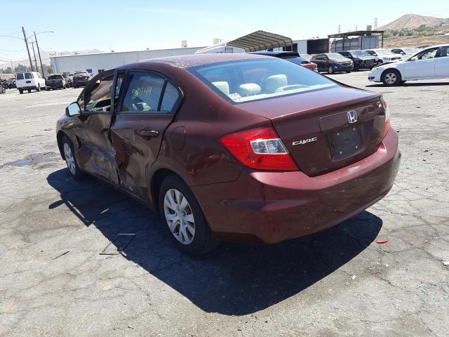 Photo 3 from auction – 2012 HONDA CIVIC LX with VIN 19XFB2F53CE363763