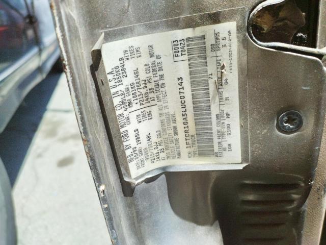 Photo 10 from auction – 1990 FORD RANGER with VIN 1FTCR10A5LUC07143