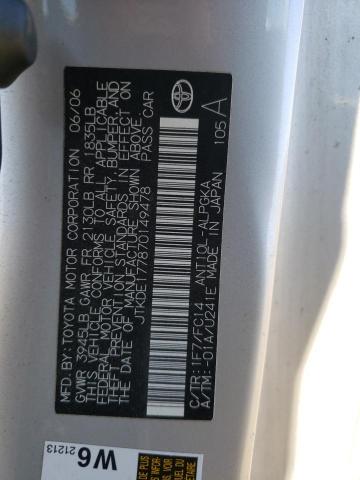 Photo 10 from auction – 2007 TOYOTA SCION TC with VIN JTKDE177870149478