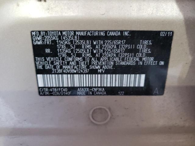 Photo 10 from auction – 2011 TOYOTA RAV4 with VIN 2T3BF4DV9BW124397