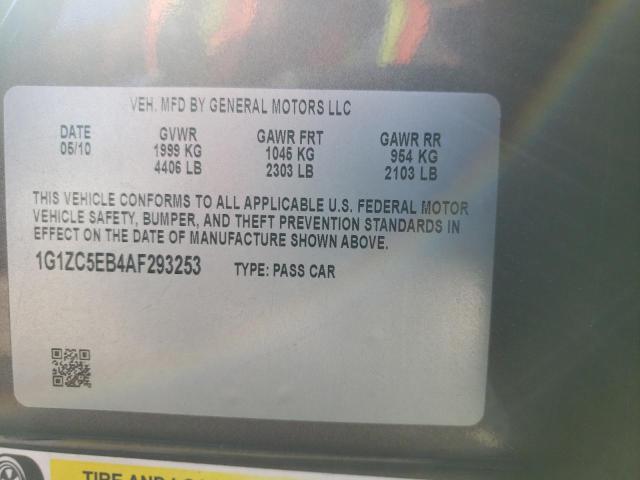Photo 10 from auction – 2010 CHEVROLET MALIBU 1LT with VIN 1G1ZC5EB4AF293253