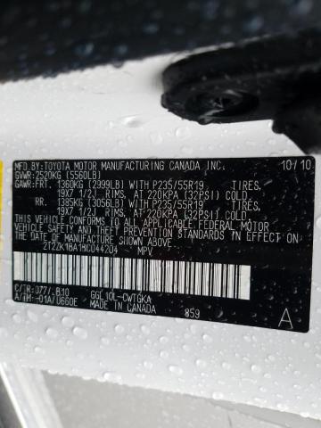 Photo 10 from auction – 2011 LEXUS RX 350 with VIN 2T2ZK1BA1BC044204