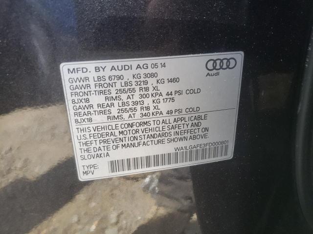 Photo 10 from auction – 2015 AUDI Q7 PREMIUM with VIN WA1LGAFE3FD000801