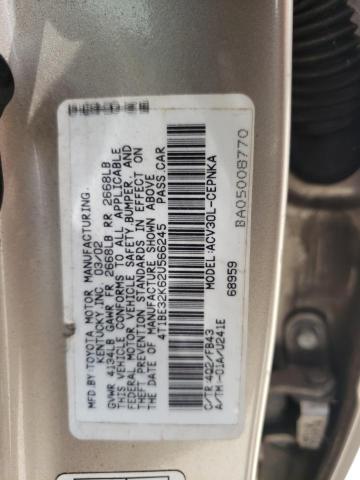 Photo 10 from auction – 2002 TOYOTA CAMRY LE with VIN 4T1BE32K62U566245