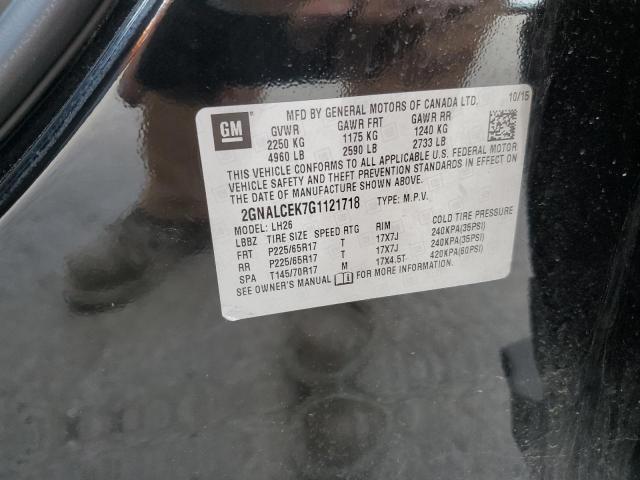 Photo 10 from auction – 2016 CHEVROLET EQUINOX LT with VIN 2GNALCEK7G1121718