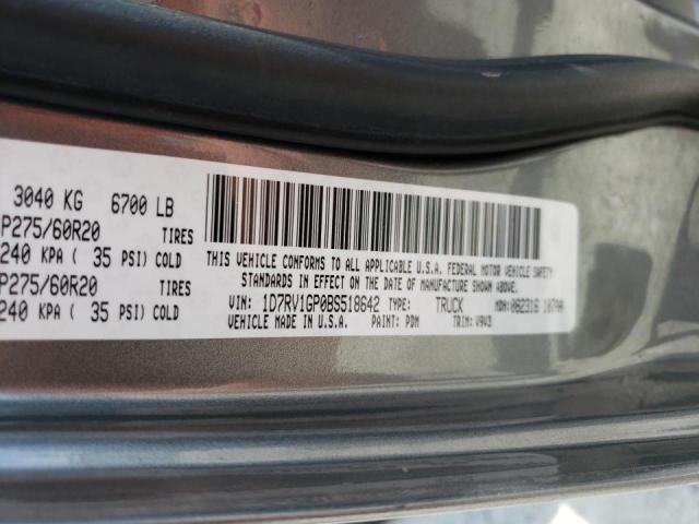 Photo 10 from auction – 2011 DODGE RAM 1500 with VIN 1D7RV1GP0BS518642