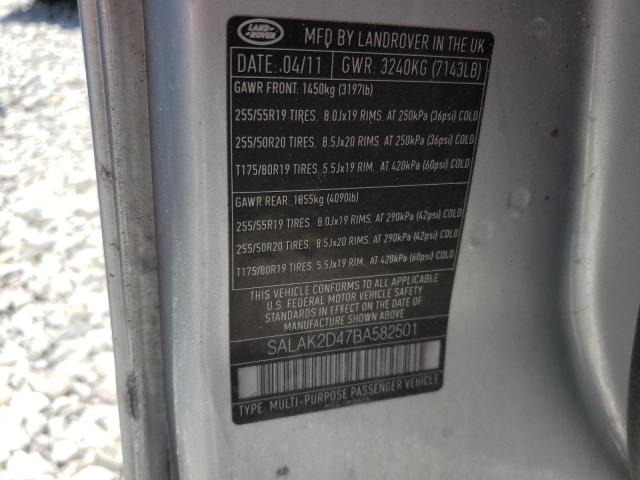 Photo 10 from auction – 2011 LAND ROVER LR4 HSE LU with VIN SALAK2D47BA582501
