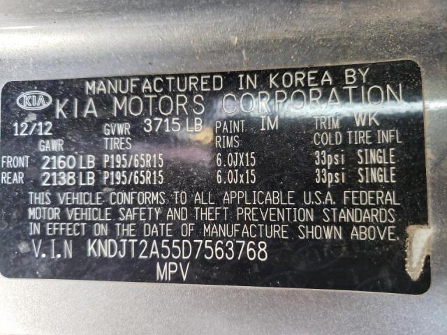 Photo 10 from auction – 2013 KIA SOUL with VIN KNDJT2A55D7563768