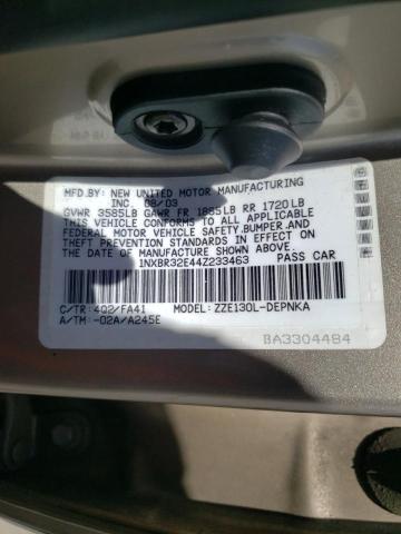 Photo 10 from auction – 2004 TOYOTA COROLLA CE with VIN 1NXBR32E44Z233463