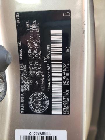 Photo 10 from auction – 2005 TOYOTA SIENNA CE with VIN 5TDZA29C65S325673