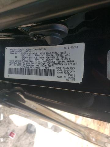 Photo 10 from auction – 2004 TOYOTA 4RUNNER SR with VIN JTEZU14R340029939