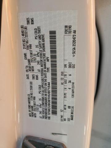 Photo 10 from auction – 2017 FORD ESCAPE SE with VIN 1FMCU9G91HUB71544