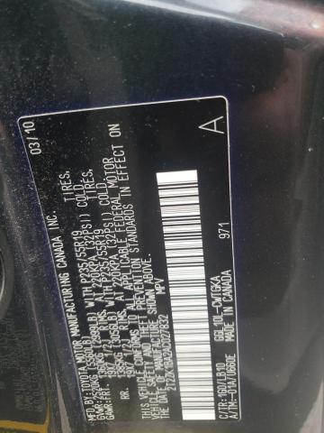 Photo 10 from auction – 2010 LEXUS RX 350 with VIN 2T2ZK1BA2AC027832