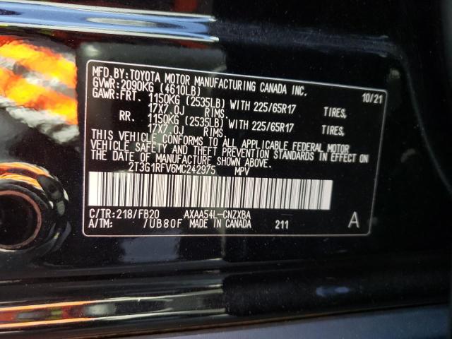 Photo 10 from auction – 2021 TOYOTA RAV4 LE with VIN 2T3G1RFV6MC242975