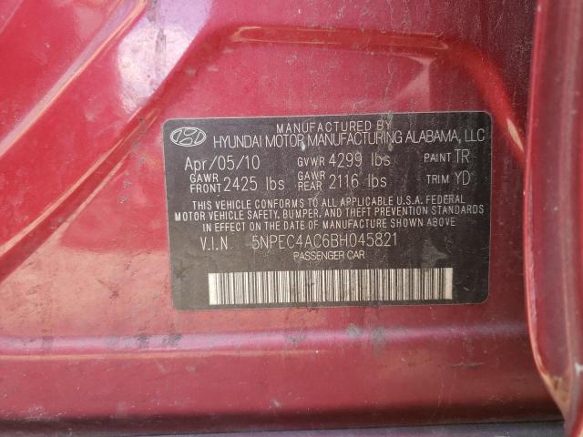 Photo 10 from auction – 2011 HYUNDAI SONATA SE with VIN 5NPEC4AC6BH045821