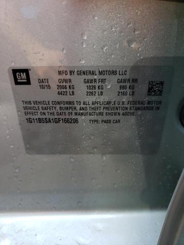Photo 10 from auction – 2016 CHEVROLET MALIBU LIM with VIN 1G11B5SA1GF166206
