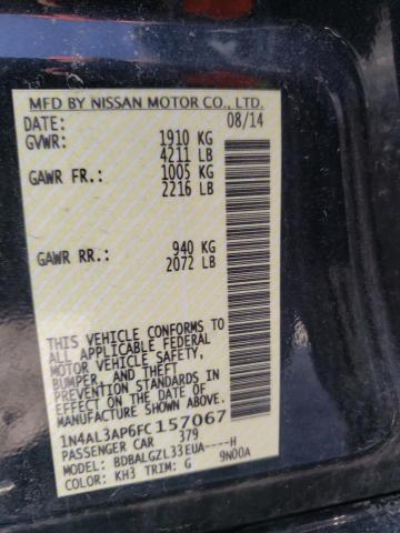 Photo 10 from auction – 2015 NISSAN ALTIMA 2.5 with VIN 1N4AL3AP6FC157067