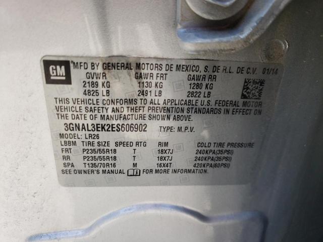 Photo 10 from auction – 2014 CHEVROLET CAPTIVA LT with VIN 3GNAL3EK2ES606902