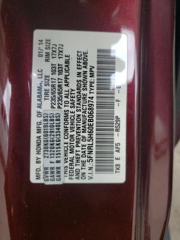 Photo 10 from auction – 2014 HONDA ODYSSEY EX with VIN 5FNRL5H60EB068974