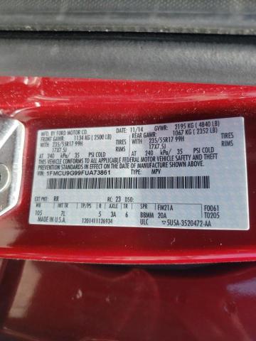 Photo 10 from auction – 2015 FORD ESCAPE SE with VIN 1FMCU9G99FUA73861