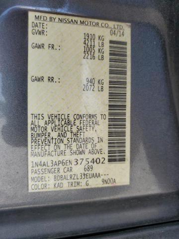 Photo 10 from auction – 2014 NISSAN ALTIMA 2.5 with VIN 1N4AL3AP6EN375402