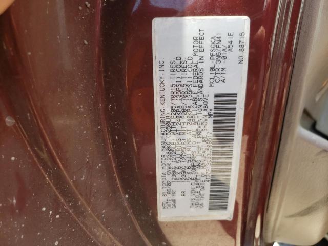 Photo 10 from auction – 2003 TOYOTA SIENNA LE with VIN 4T3ZF13C93U508517