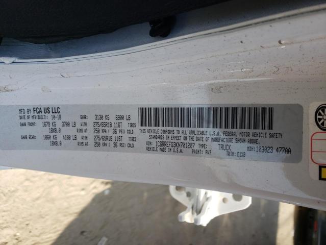 Photo 10 from auction – 2019 RAM 1500 BIG H with VIN 1C6RREFG3KN701207