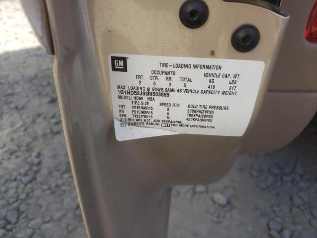 Photo 10 from auction – 2003 CHEVROLET MALIBU with VIN 1G1ND52J83M503665