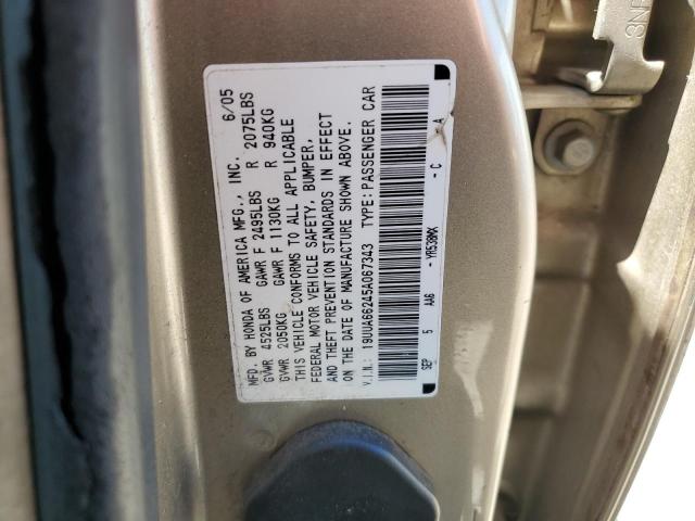 Photo 10 from auction – 2005 ACURA TL with VIN 19UUA66245A067343
