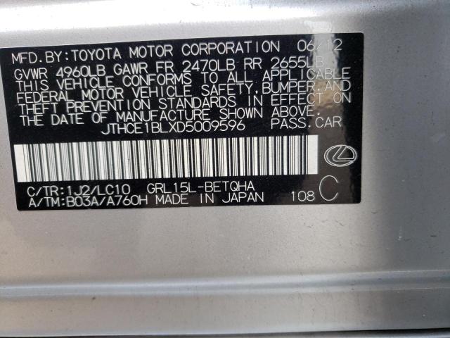 Photo 10 from auction – 2013 LEXUS GS 350 with VIN JTHCE1BLXD5009596
