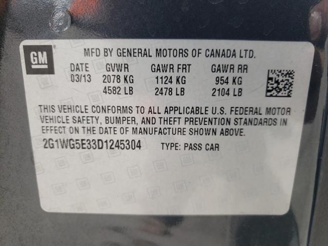 Photo 10 from auction – 2013 CHEVROLET IMPALA LT with VIN 2G1WG5E33D1245304