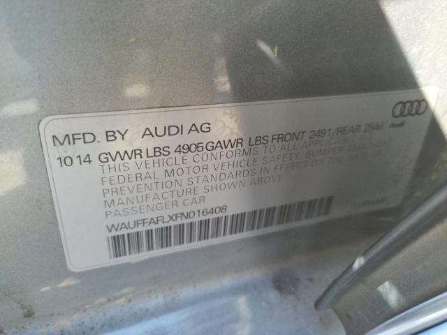 Photo 10 from auction – 2015 AUDI A4 PREMIUM with VIN WAUFFAFLXFN016408